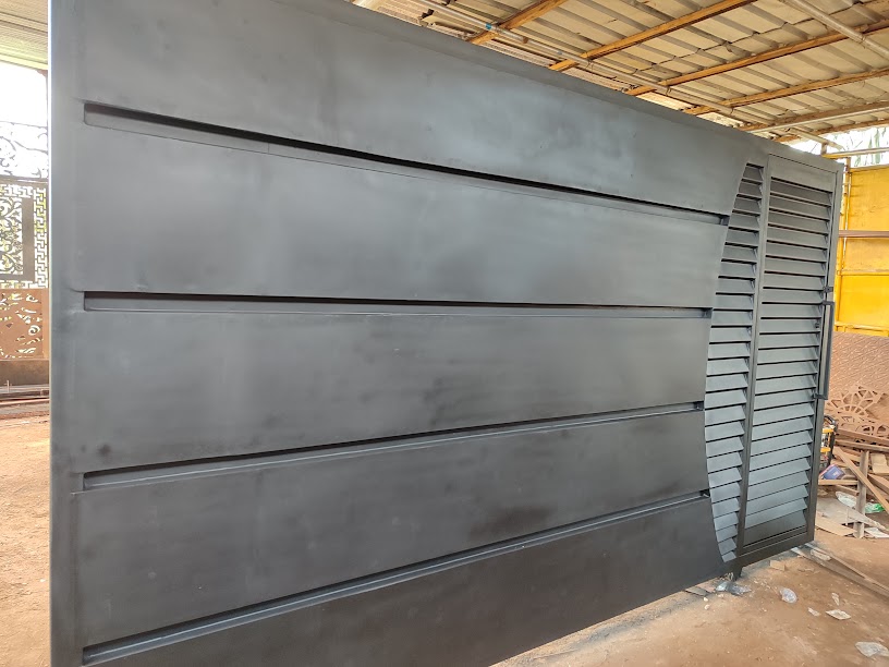 Slatted Sheet Metal Gate