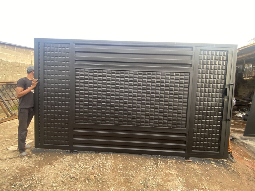 Geometric Steel Security Gate